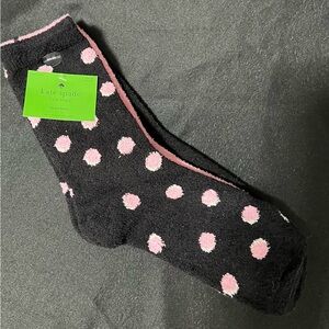 kate spade Black Socks with Pink Dots